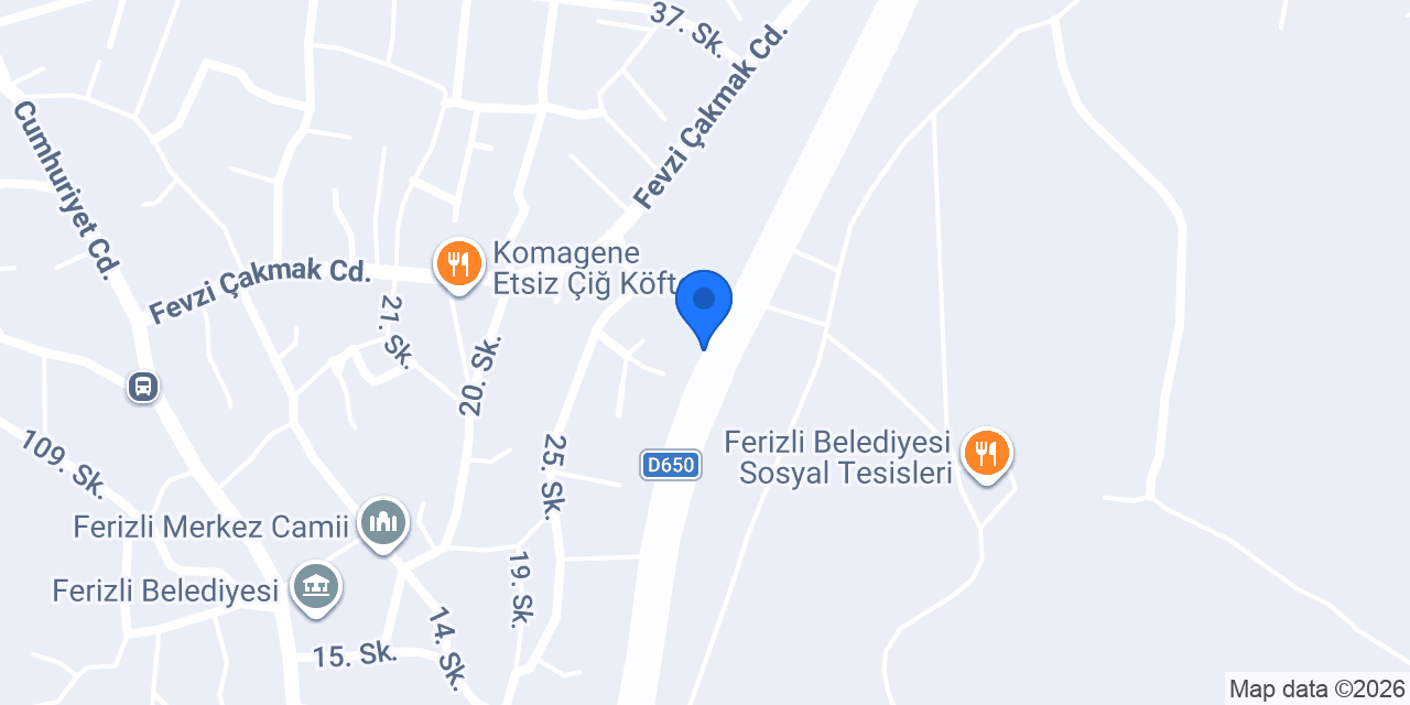 Ferizli Otel Pansiyon konumu