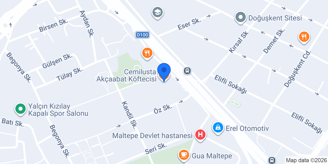 Cemilusta Akçaabat Köftecisi konumu