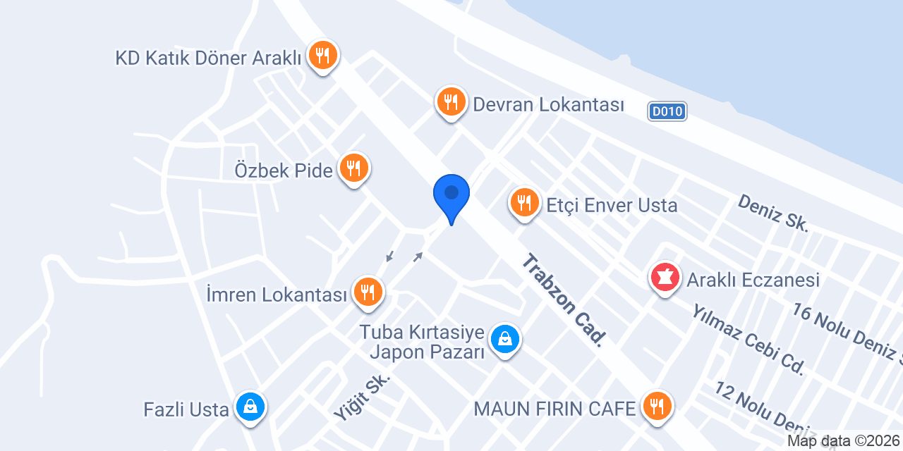 Akbank Araklı/Trabzon Şubesi konumu