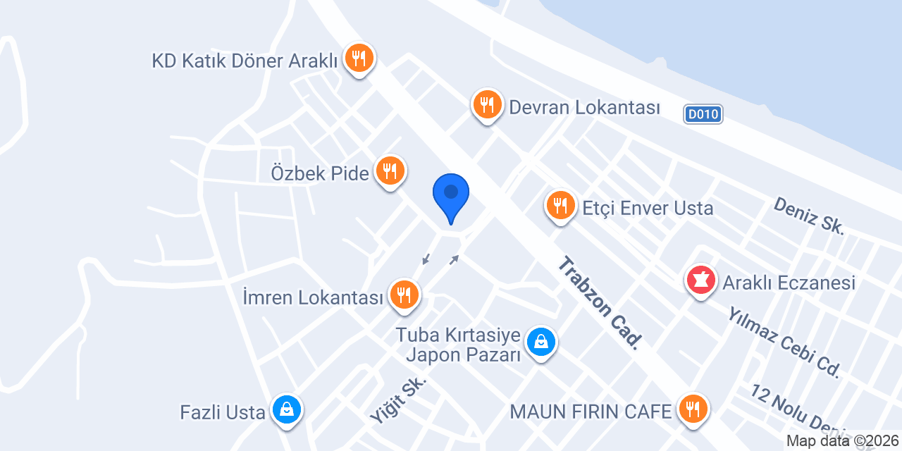 Araklı Müftülüğü konumu