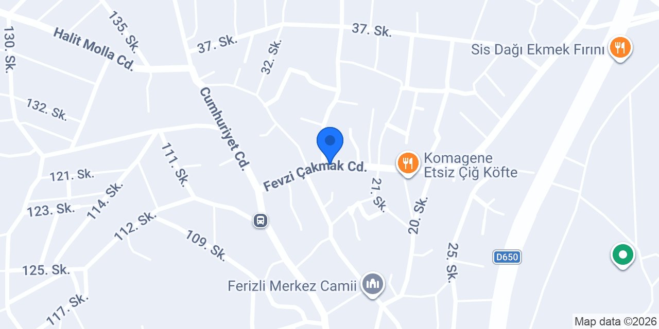 Tadım Dondurma konumu