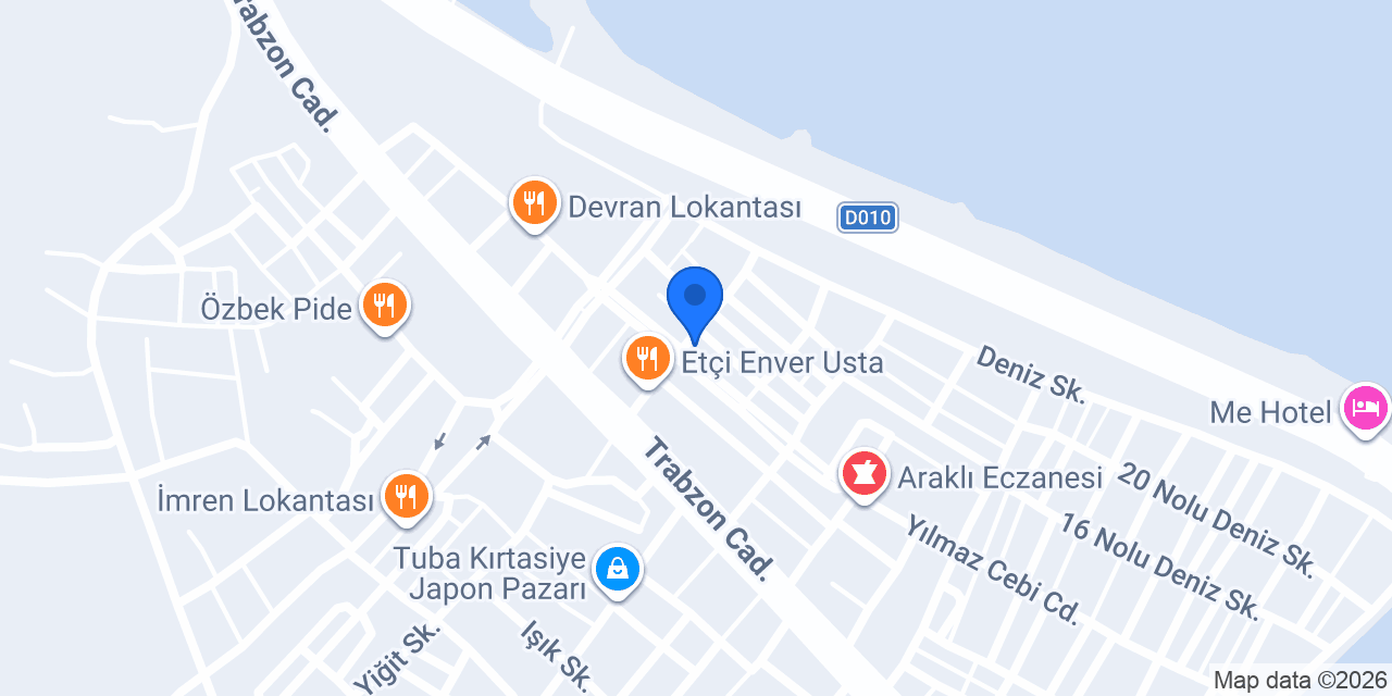Akbaş Sigorta Araklı konumu