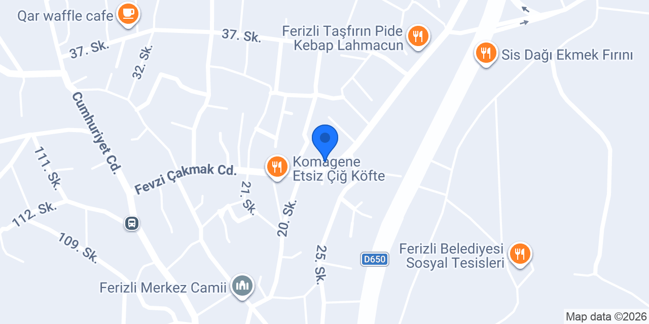 ÖZEL FERİZLİ AY SÜRÜCÜ KURSU konumu