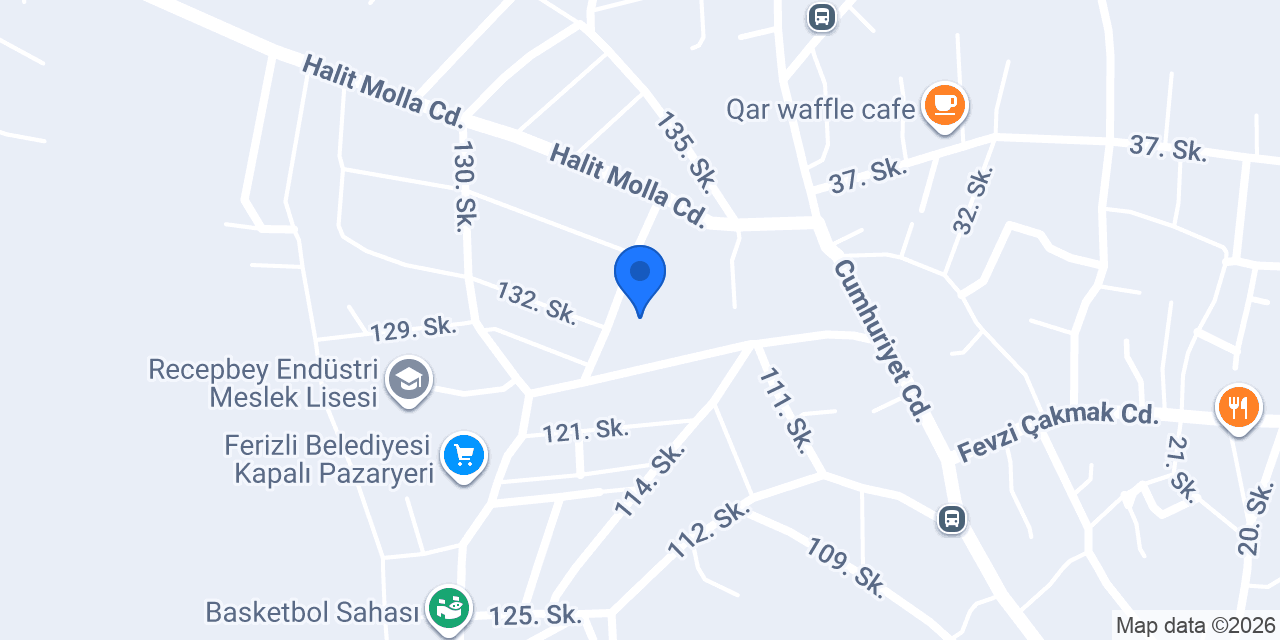 Ferizli İlçe Milli Eğitim Müdürlüğü konumu
