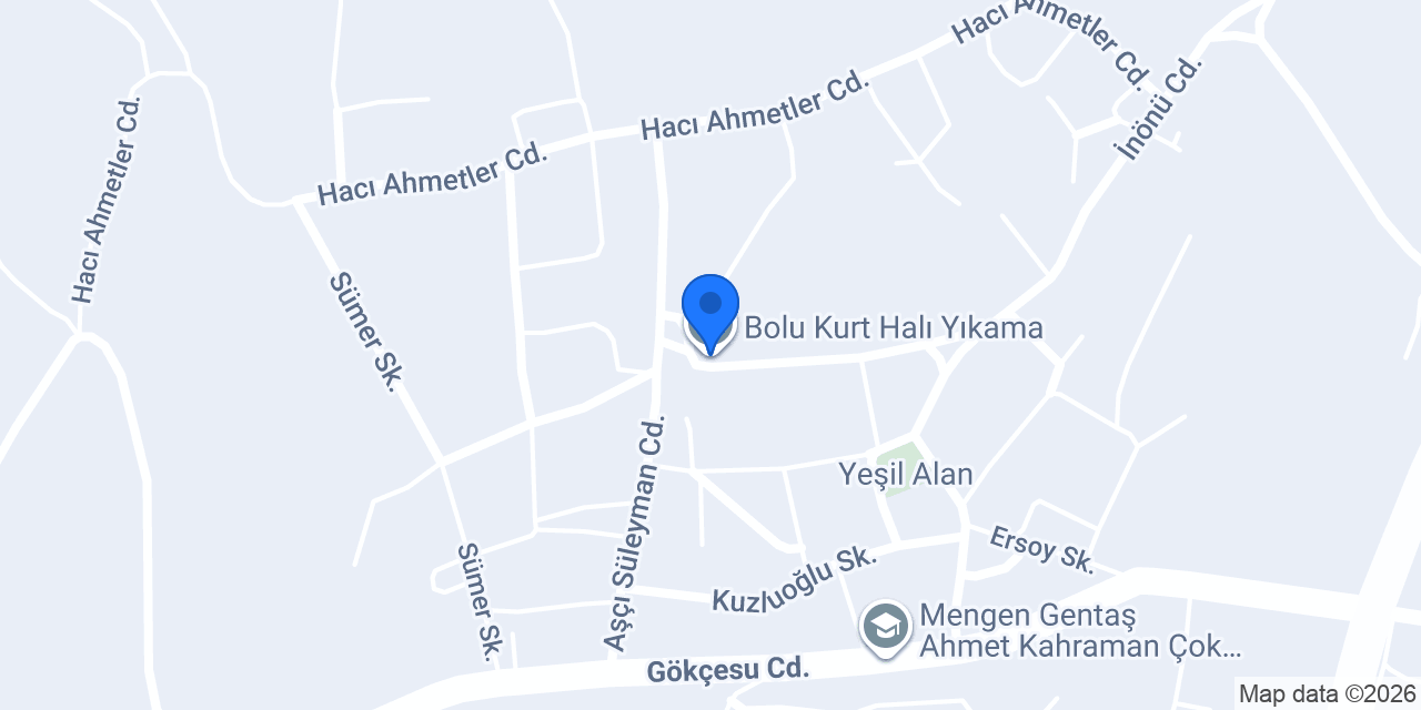 Bolu Kurt Halı Yıkama konumu