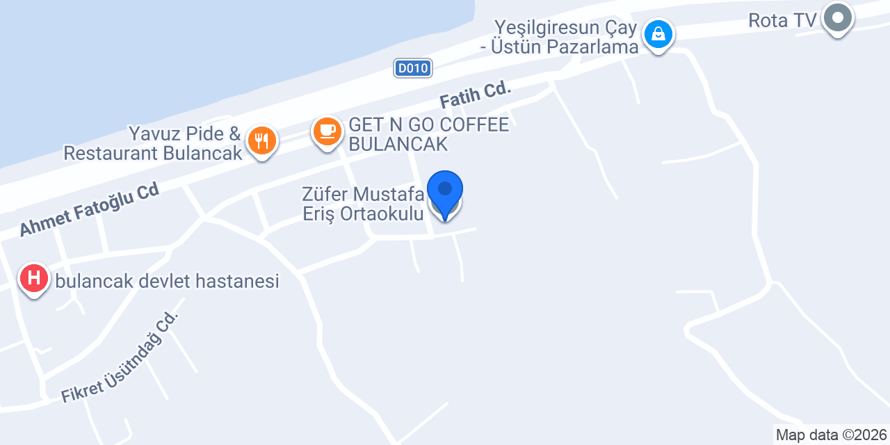 Züfer Mustafa Eriş Ortaokulu konumu
