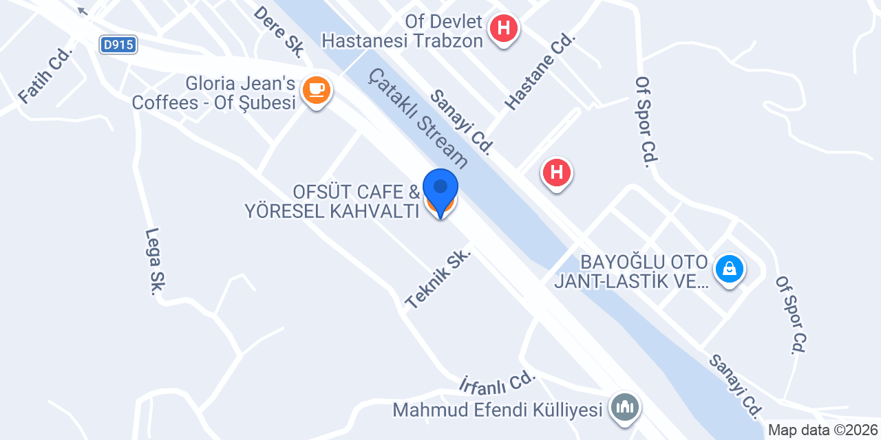 OFSÜT CAFE & YÖRESEL KAHVALTI konumu
