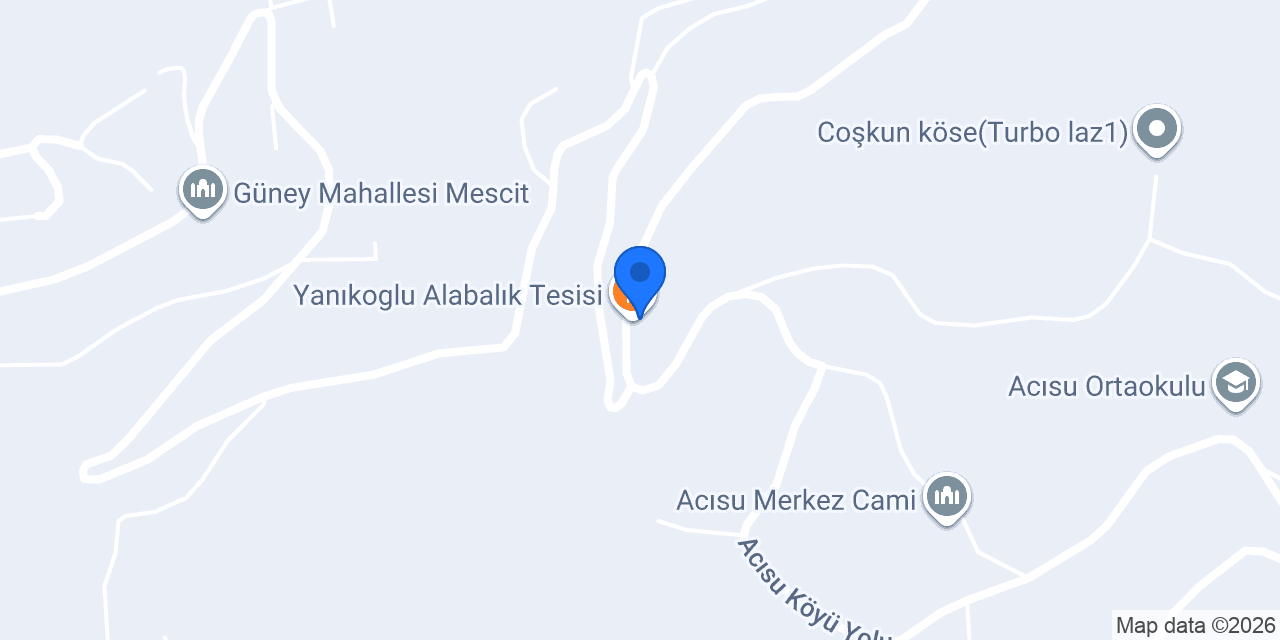 Yanıkoglu Alabalık Tesisi konumu