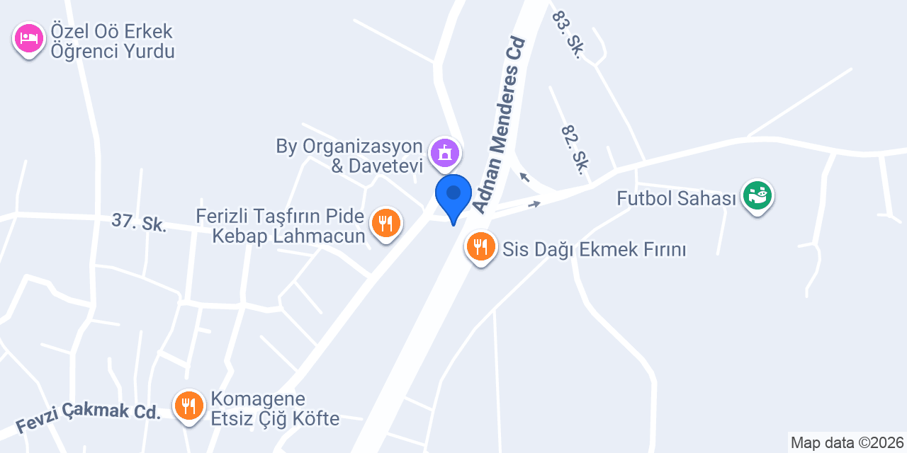 Hilal pide ve börek konumu