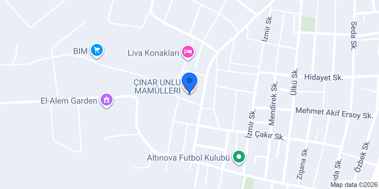 ÇINAR UNLU MAMÜLLERİ konumu