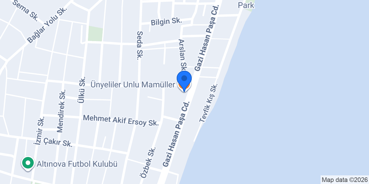 Ünyeliler Unlu Mamüller konumu