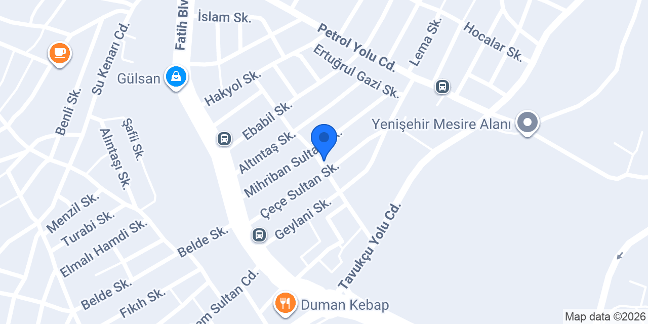 Batheus Duş Kabinleri konumu