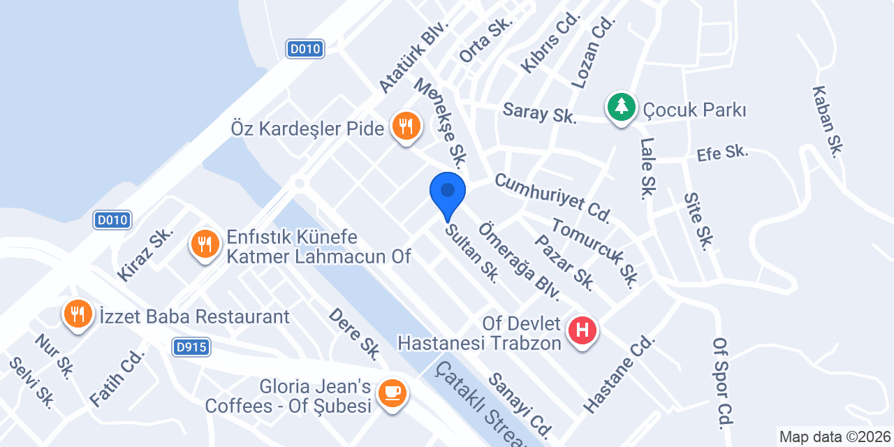 Of Merkez Taksi konumu
