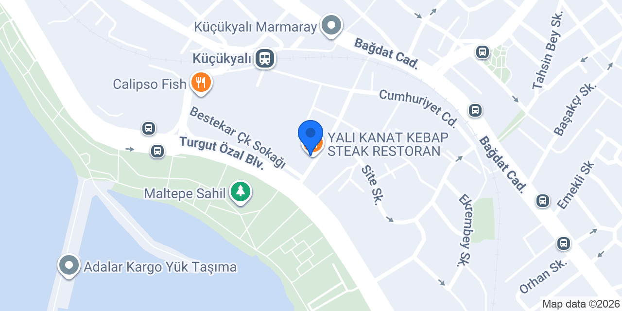 YALI KANAT KEBAP STEAK RESTORAN konumu