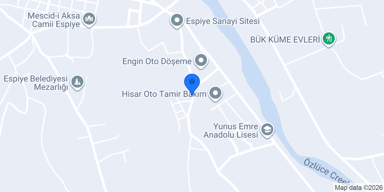 Devrim oto döşeme konumu