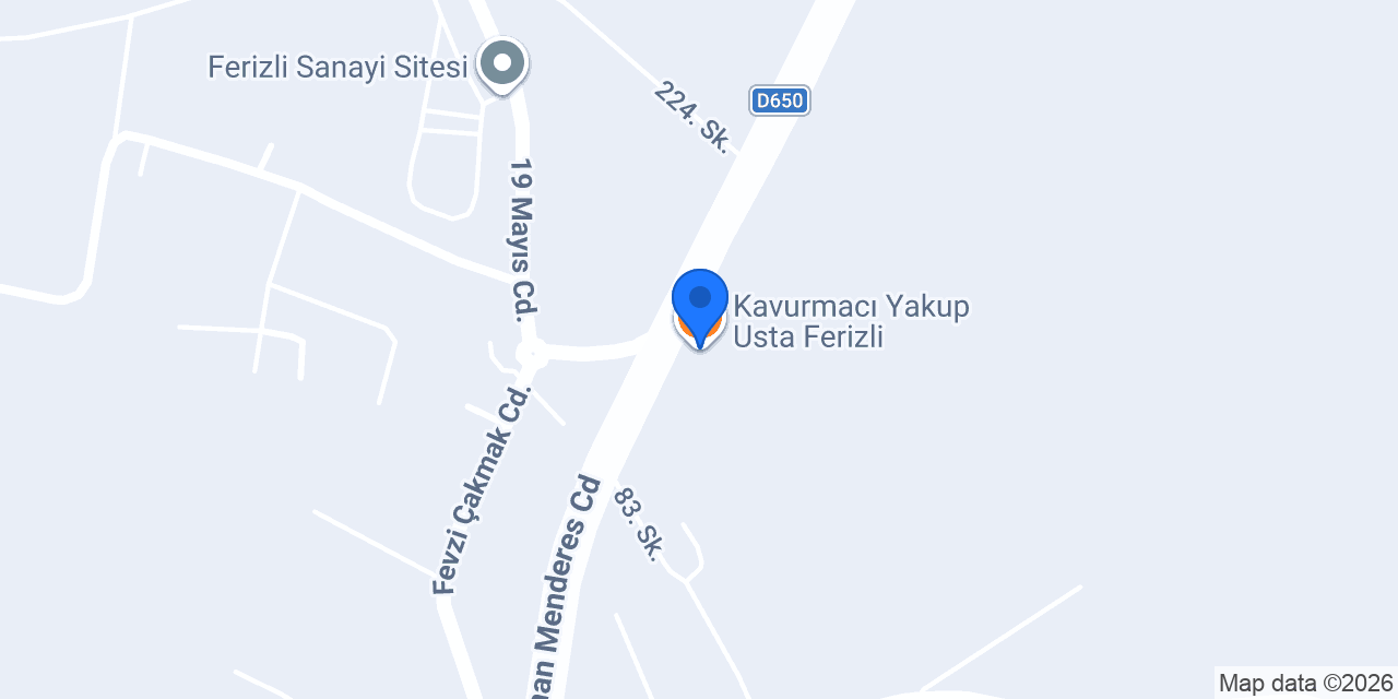 Kavurmacı Yakup Usta Ferizli konumu