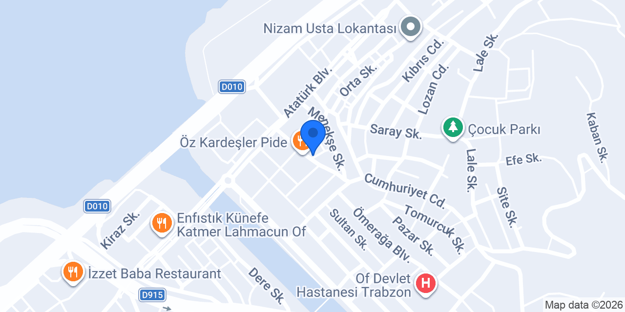 Yapı Kredi - Of Şubesi konumu