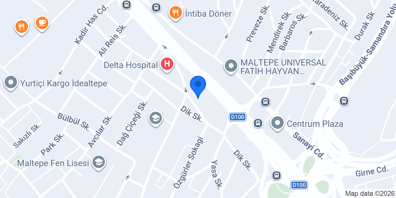 Ergül Mobilya Küçükyalı konumu