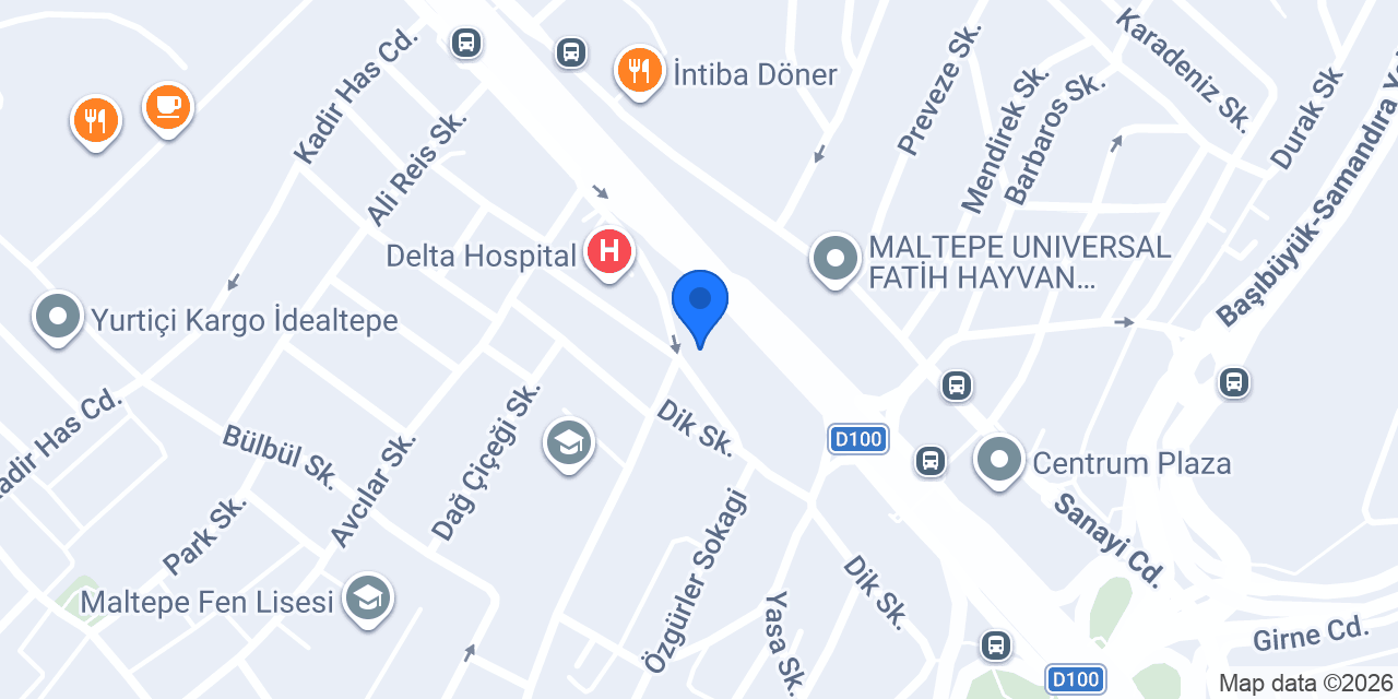 Kelebek Mobilya - Küçükyalı İdealtepe konumu