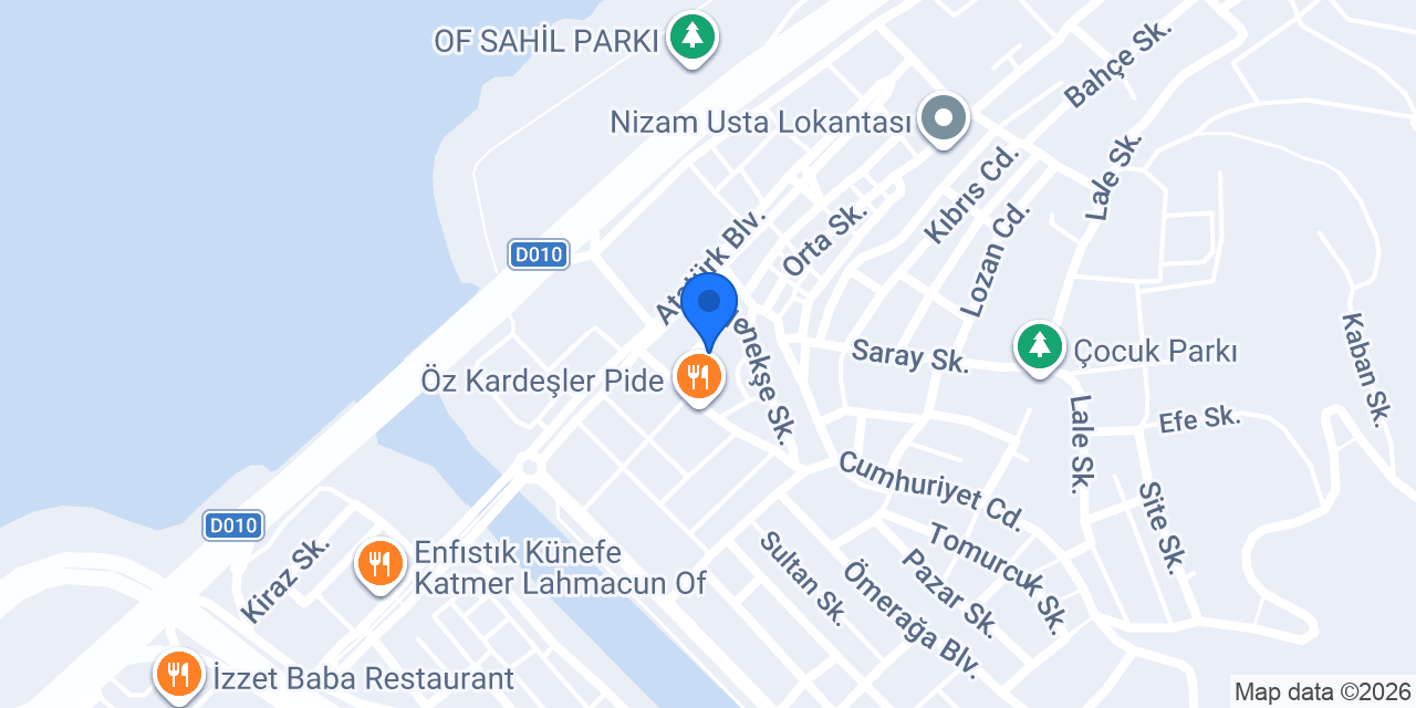 Of Karadeniz elektrik konumu