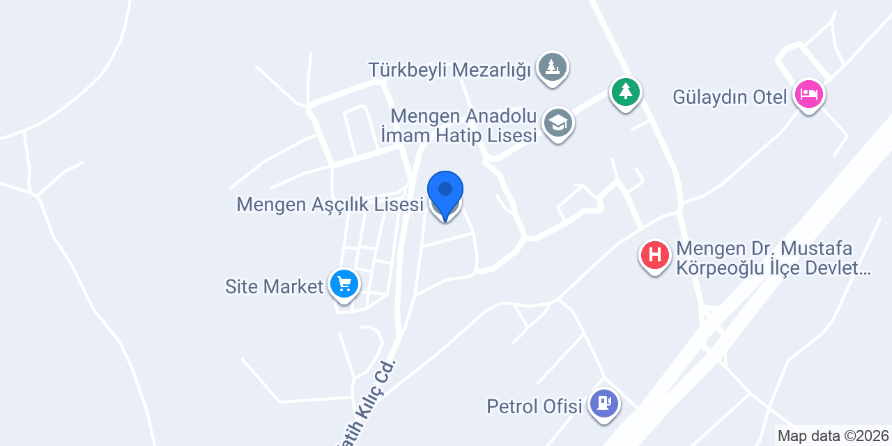 Mengen Aşçılık Lisesi konumu