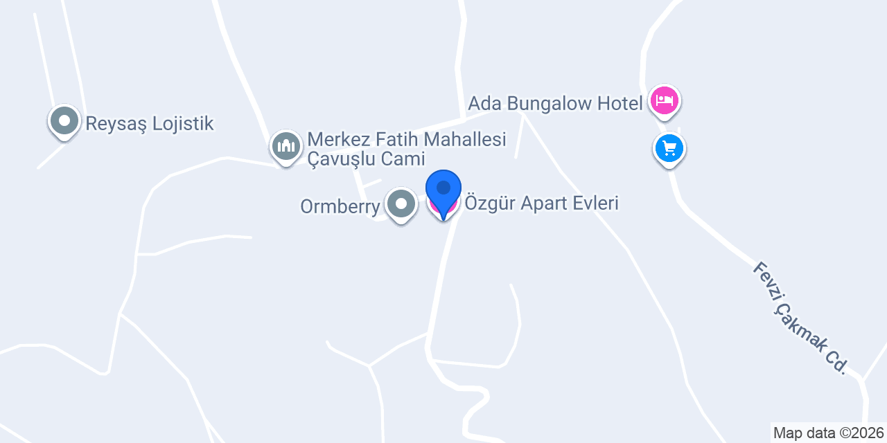 Özgür Apart Evleri konumu