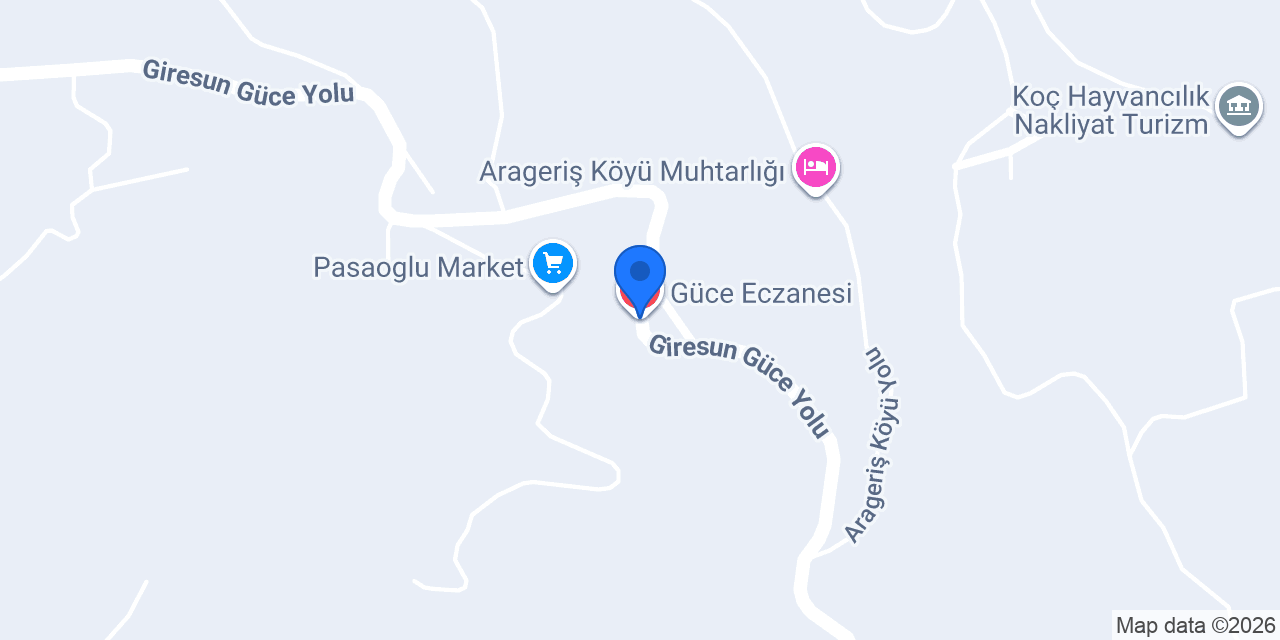 Güce Eczanesi konumu