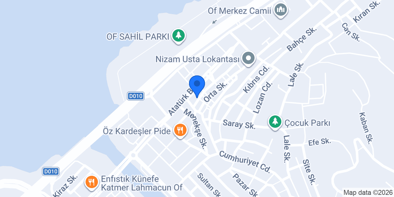 DenizBank Of Şubesi konumu
