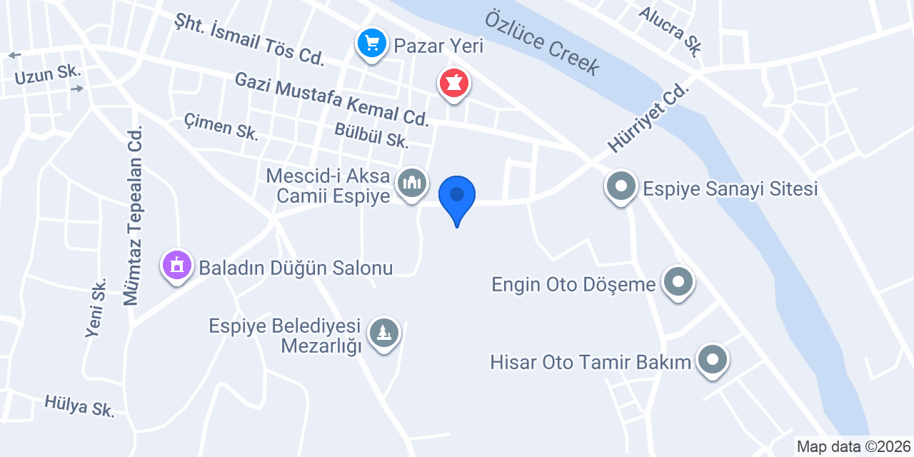 Işık Rent A Car konumu