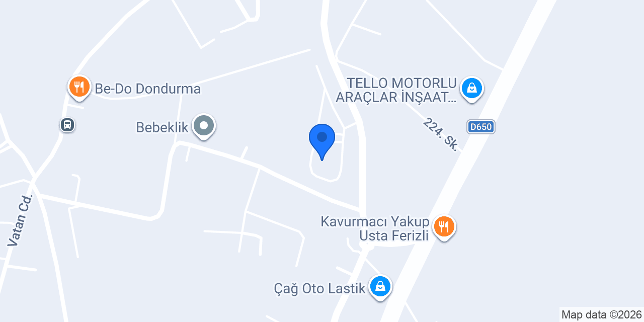 Dadaş Oto Yedek Parça Ferizli konumu