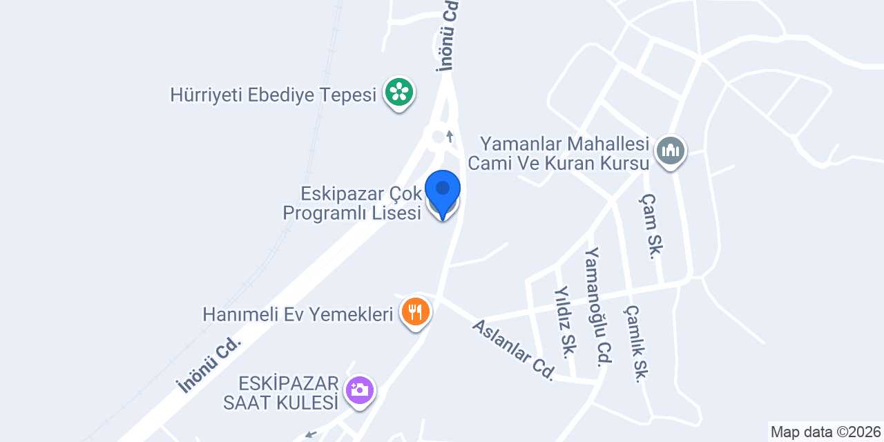 Eskipazar Çok Programlı Lisesi konumu