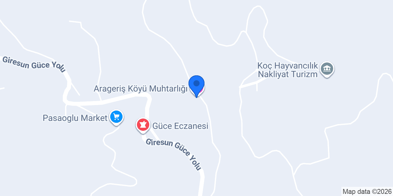 Arageriş Köyü Muhtarlığı konumu