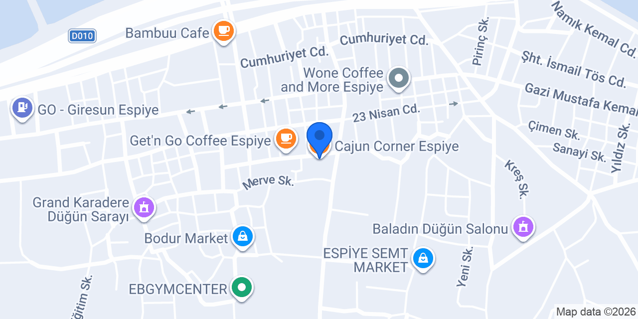 Cajun Corner Espiye konumu