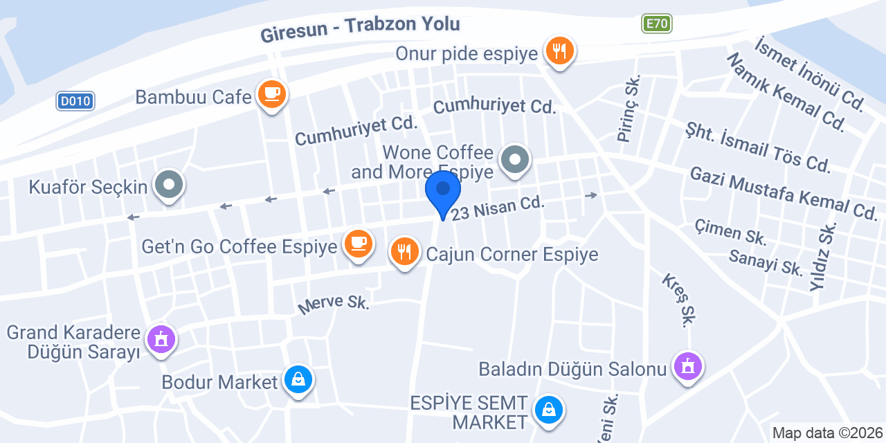 Çınar Market konumu