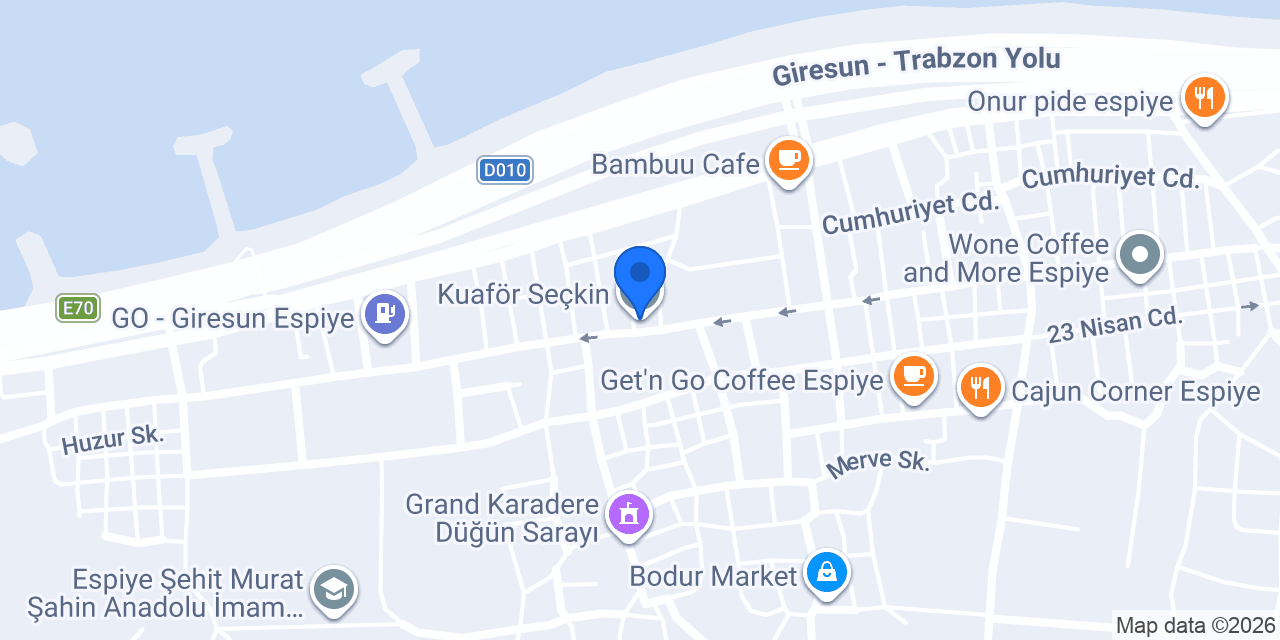 Kuaför Seçkin konumu