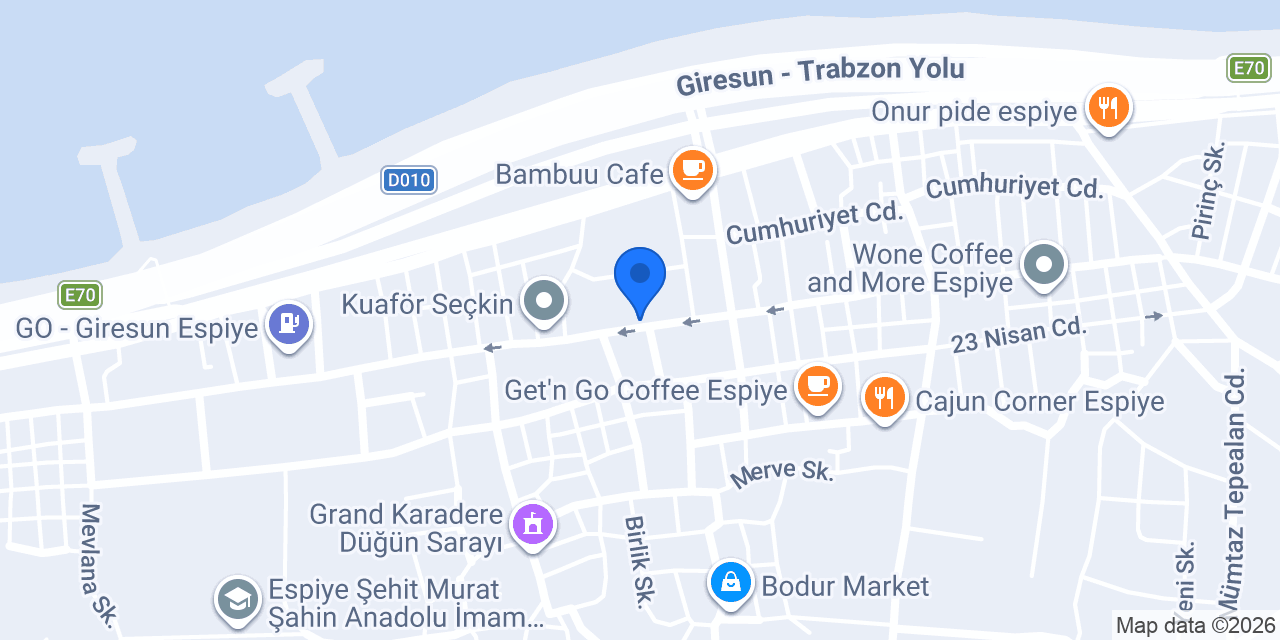 Yiyin İçin Restoran konumu