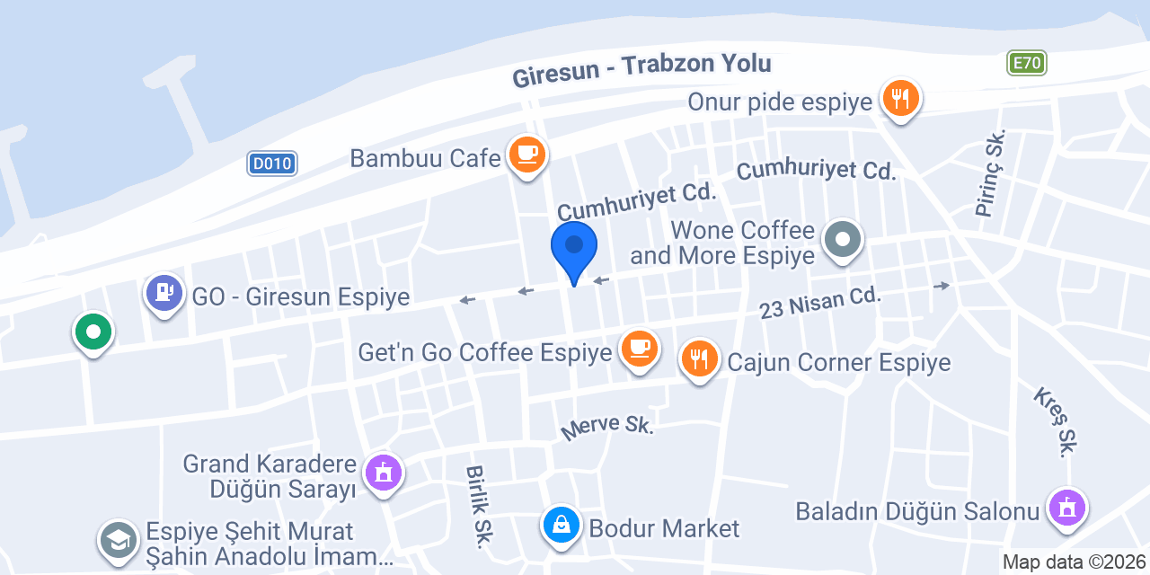 Özden Restaurant Giresun Espiye konumu