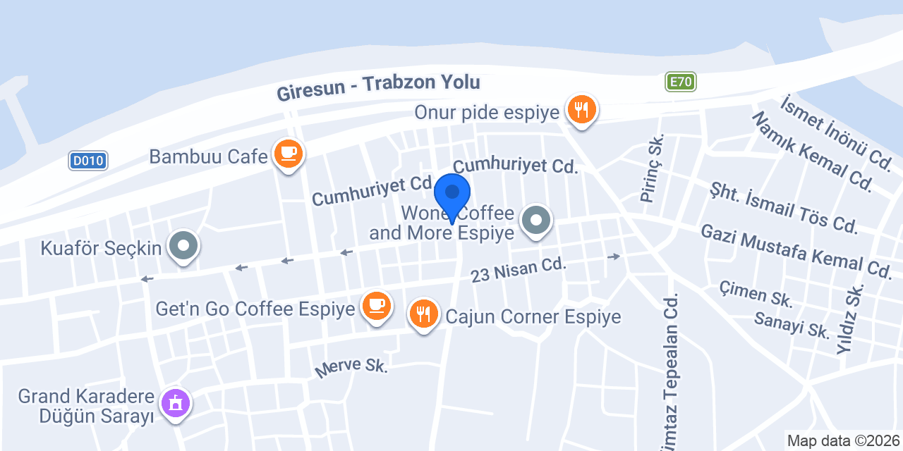 Espiye Şato Restaurant konumu