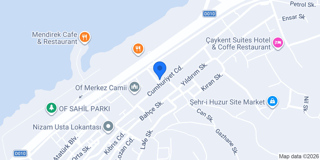 Of Merkez Aile Sağlık Mrk. konumu