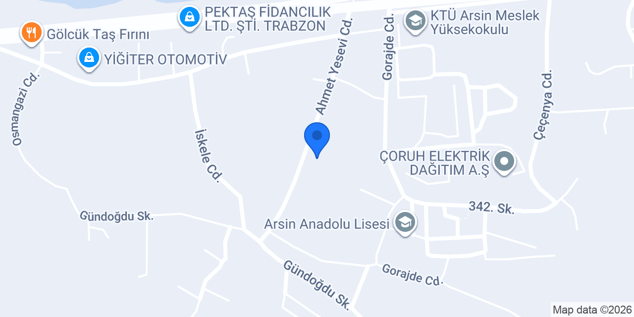 استئجار سيارة بدون سائق طرابزون konumu