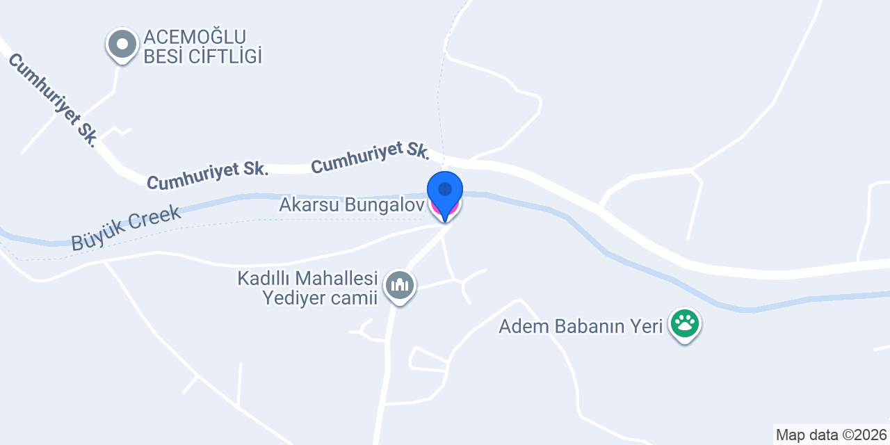 Akarsu Bungalov konumu