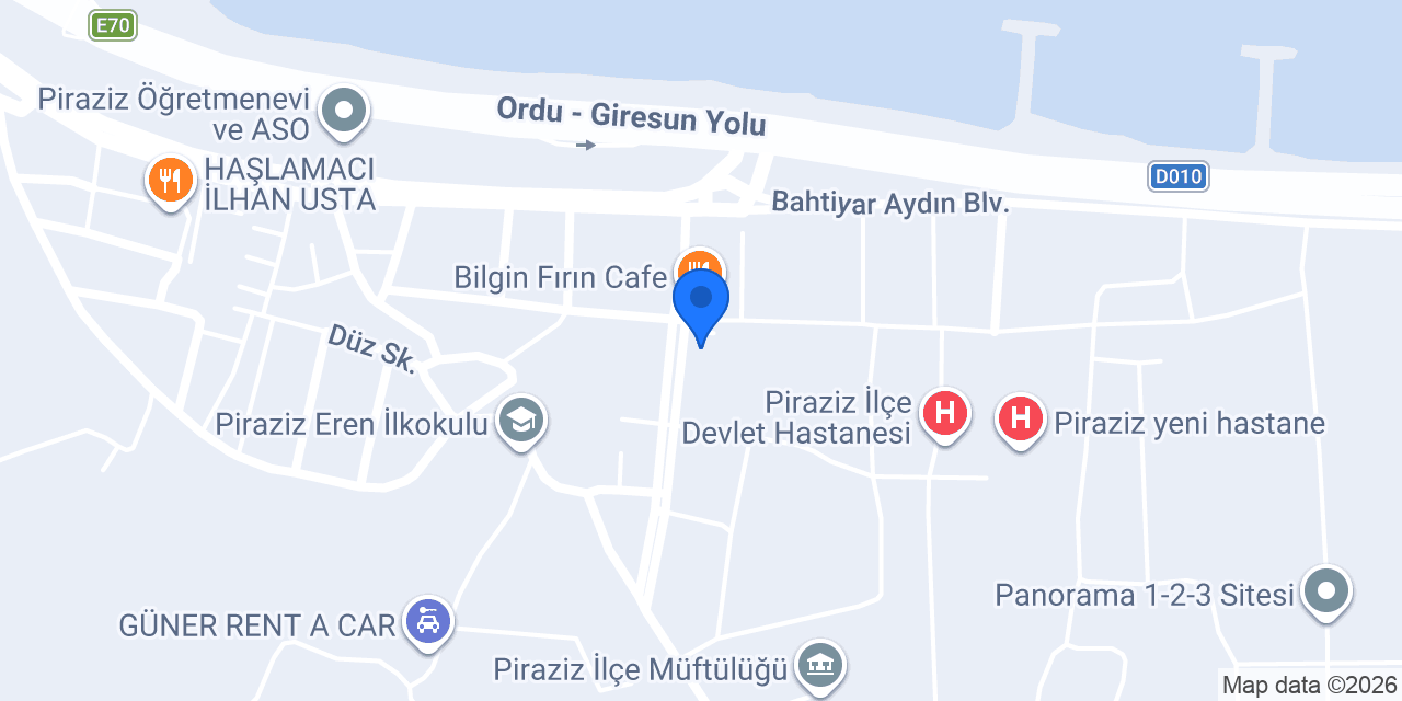 Piraziz Optik konumu
