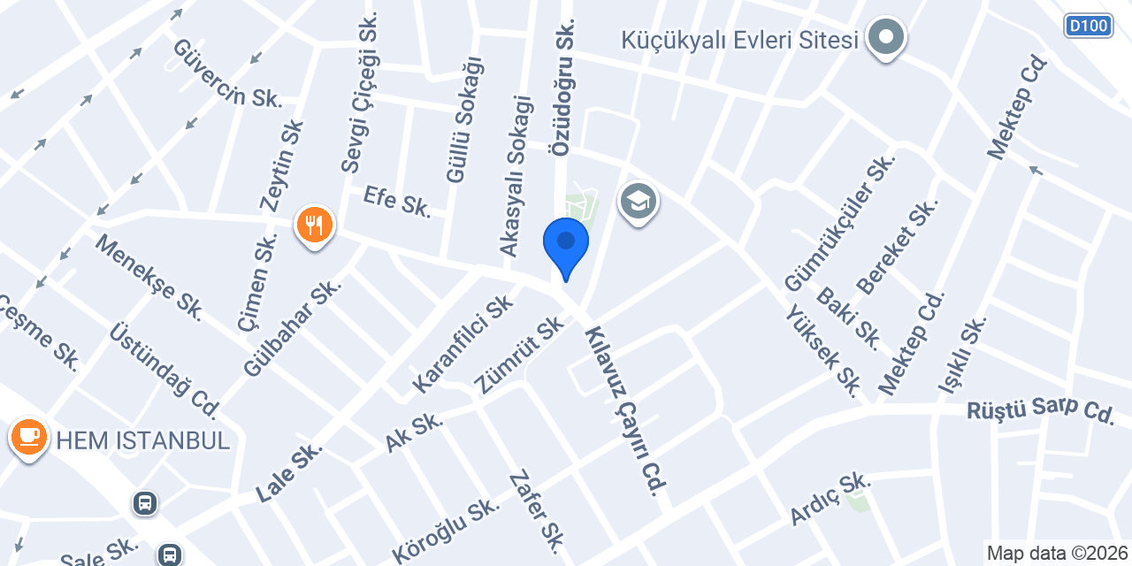 Küçükyalı Yeni Eczane konumu