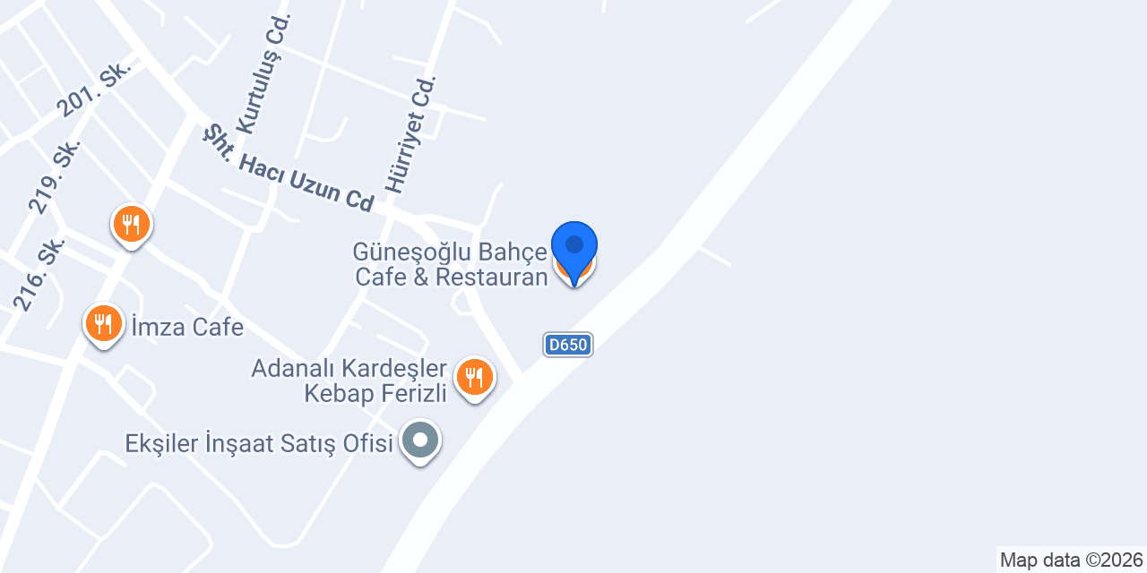 Güneşoğlu Bahçe Cafe & Restauran konumu