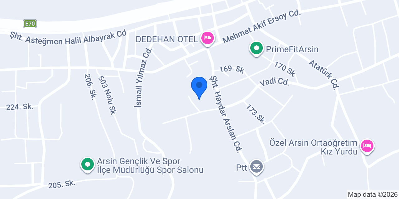 Arsin Lisesi konumu