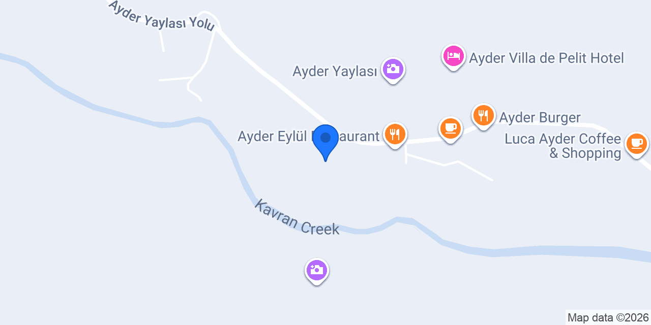 Ayder Villa Gencal konumu