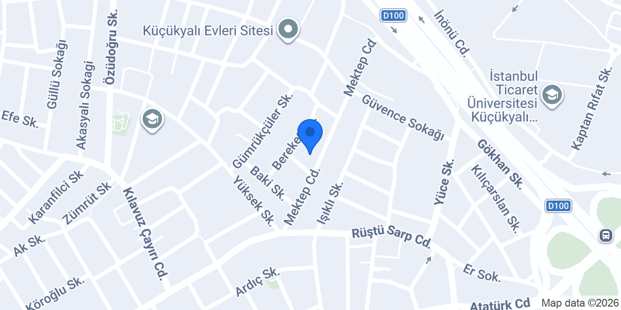 Küçükyalı Elektrikçi TNC Elektrik konumu