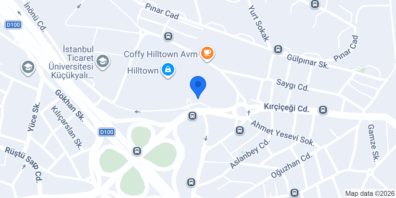 Penguen Kitabevi Hilltown AVM konumu