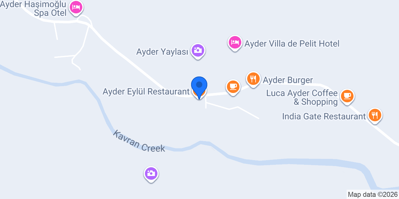 Ayder Eylül Restaurant konumu