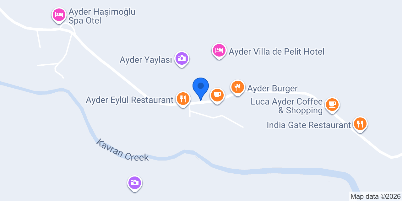 Ayder Mahayvorer Restaurant konumu